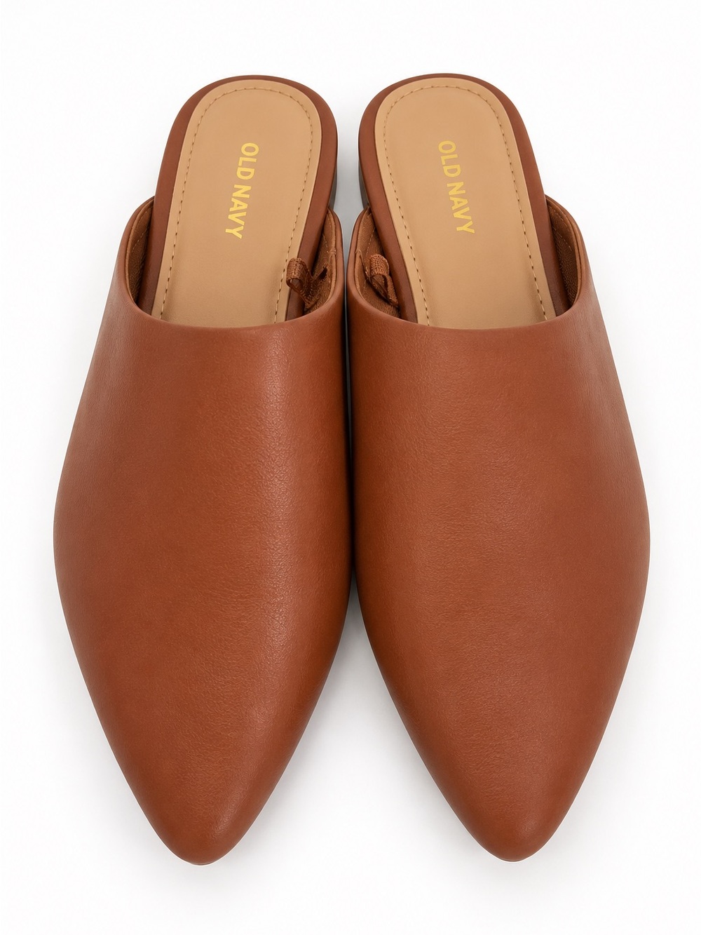 Old Navy Cognac Almond Toe Mule Flats Size 6 Screen Worn Star Trek